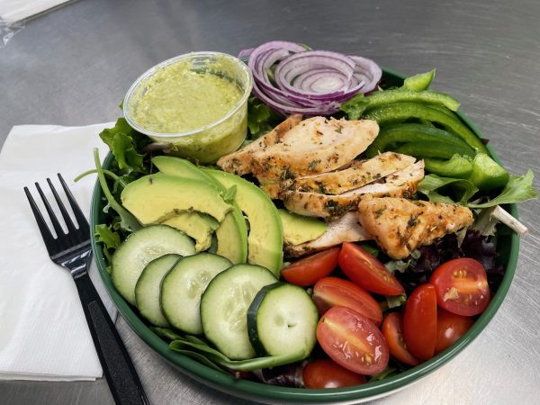 Green Goddess Salad Box with Chicken or Salmon (GF Option Available)