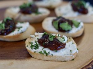 Crostini with Fig Jam &  Goat Cheese