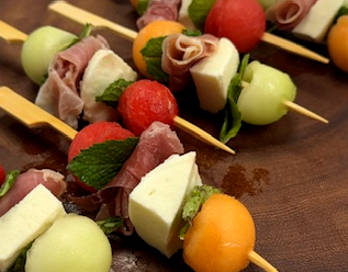 Prosciutto, Melon & Mozzarella Bites