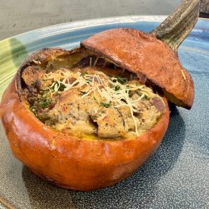 Stuffed Sugar Pumpkins (vegetarian option available)